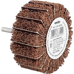 Roda com haste para remoção e acabamento 80mm x 35mm grão 100 VONDER