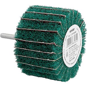 Roda com haste para remoção e acabamento 80mm x 50mm grão 180 VONDER