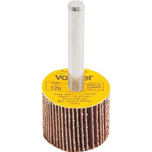 Roda de lixa 25mm x 20mm com haste grão 120 VONDER