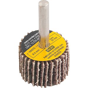 Roda de lixa 30mm x 20mm com haste grão 36 VONDER