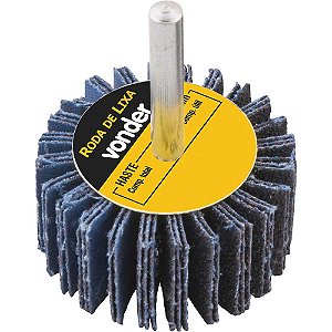 Roda de lixa 40mm x 20mm com haste grão 60 VONDER