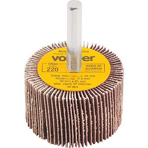 Roda de lixa 40mm x 25mm com haste grão 220 VONDER