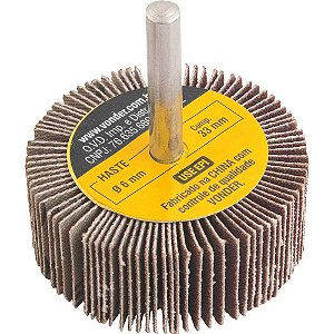 Roda de lixa 50mm x 20mm com haste grão 120 VONDER