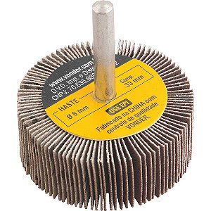 Roda de lixa 50mm x 20mm com haste grão 220 VONDER