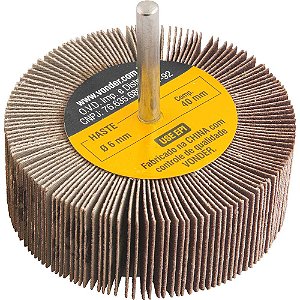 Roda de lixa 80mm x 30mm com haste grão 120 VONDER
