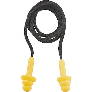 Protetor auditivo tipo plug de copolímero com cordão em algodão VONDER
