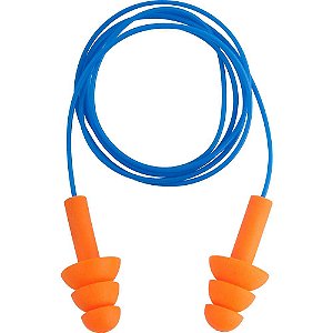 Protetor auditivo tipo plug de silicone com cordão em PVC VONDER