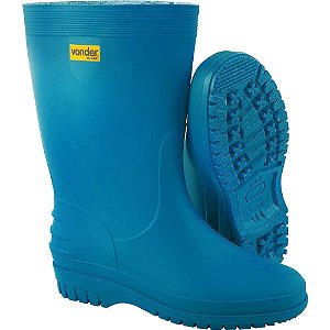 Bota de PVC azul com forro 38/39 VONDER