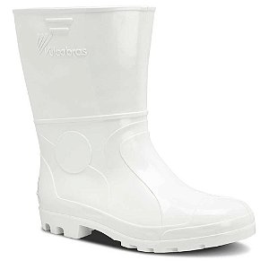 Bota de PVC branca cano curto sem forro 34/35 VULCABRAS