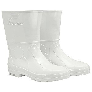 Bota de PVC branca cano curto sem forro 42 VULCABRAS