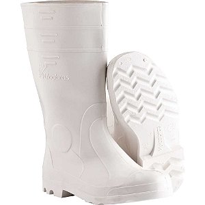 Bota de PVC branca cano longo com forro 39 VULCABRAS