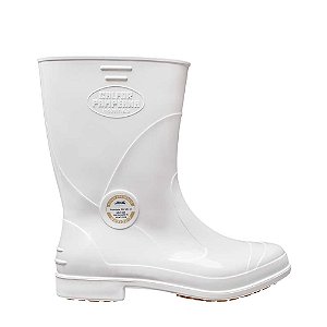 Bota de PVC branca cano médio,com forro 43 MAXIGRIP CCBG3 CALFOR PAMPEANA