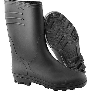 Bota de PVC preta cano médio com forro 44/45 VONDER