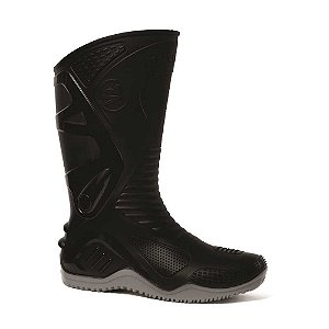 Bota de PVC preta e cinza 43 MOTOSAFE