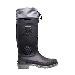 Bota de PVC preta/cinza polaina 40 SUPERMAX CLP 502 SF A CALFOR PAMPEANA