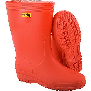 Bota de PVC vermelha com forro 40/41 VONDER