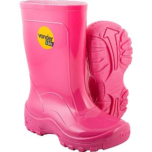 Bota infantil de PVC rosa com forro 28/29 VONDER