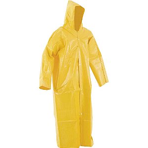 Capa de chuva com manga e capuz amarela CAPSEG