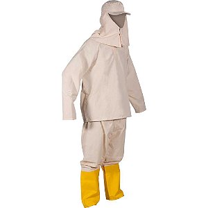 Conjunto de proteção para aplicação de defensivo agrícola sem avental sem viseira 40 lavagens flash REPTEC