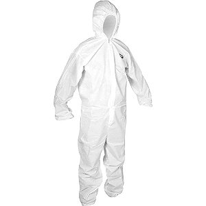 Macacão com capuz branco tamanho XG AI 30 PPL VONDER