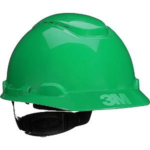 Capacete aba frontal ventilado verde com catraca H-704 HB004726889 3M