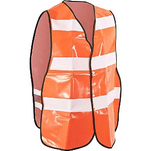 Colete sinal. sem bolso laranja com refletivo CAPSEG