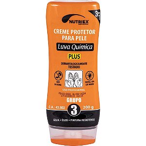 Creme protetor para a pele 200g luva química grupo 3 NUTRIEX