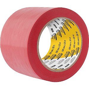 Fita adesiva para demarcação 100mm x 30m vermelha VONDER