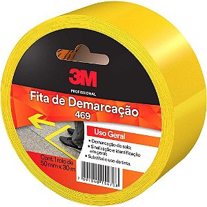 Fita de Demarcação solo amarela 50mm x 30m 3M