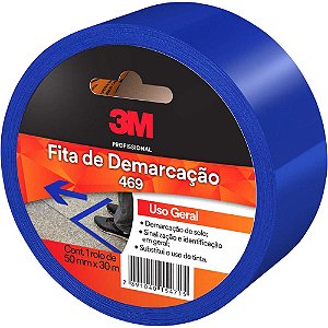 Fita de Demarcação solo azul 50mm x 30m 3M