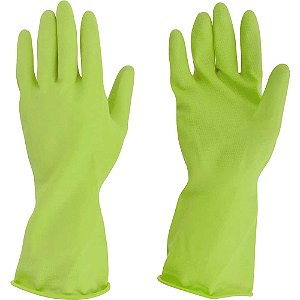 Luva de látex tamanho M cor verde antiderrapante com forro modelo Top SANRO