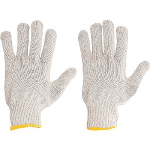 Luva de malha 4 fios branca kit com 6 pares VONDER