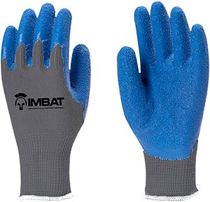 Luva de malha com revestimento de látex azul tamanho 8-M LV-A-BLAZ IMBAT