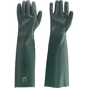 Luva de PVC áspera com forro 65cm PAV 0065 kit com 5 pares VONDER