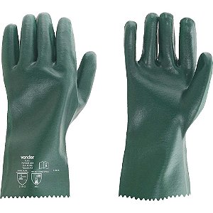 Luva de PVC lisa com forro 26cm PLV 0026 kit com 5 pares VONDER