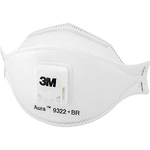 Respirador descartável com válvula branco 9322+BR PFF-2 HB004384994 3M