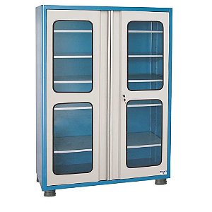 Armário para ferramentas com portas visor de vidro e 5 prateleiras reguláveis AM-10 MARCON