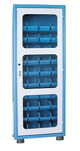 Armário porta-componentes com porta visor de vidro 40 gaveteiros n° 5 AM-48 MARCON