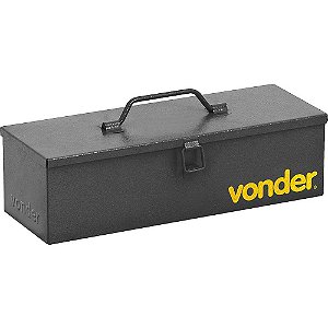 Caixa metálica para ferramentas tipo baú 35,0cm x 12,0cm x 10,0cm VONDER