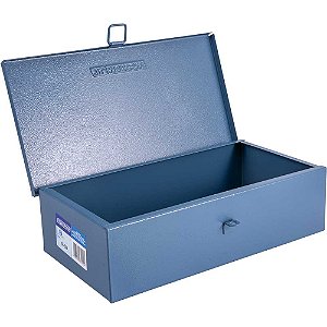 Caixa metálica para ferramentas tipo baú sem bandeja 30,0cm x 16,0cm x 8,0cm R30 MARCON
