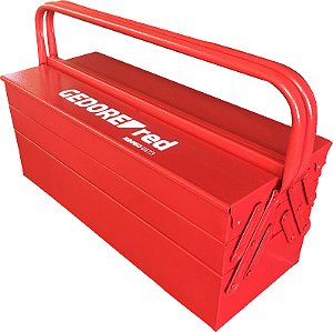 Caixa metálica sanfonada para ferramentas 5 gavetas 50cm x 33cm x 19,5cm 25 kgf R20600173 GEDORE RED
