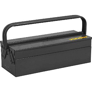 Caixa metálica sanfonada para ferramentas com 3 gavetas 50cm x 19cm x 16cm VONDER