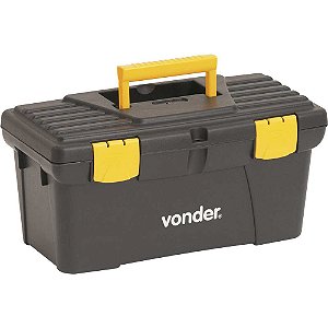 Caixa plástica para ferramentas preta e amarela CPV 0320 VONDER