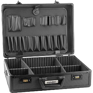 Maleta para ferramentas profissional 455mm x 330mm x 152mm preta MFV 315 VONDER