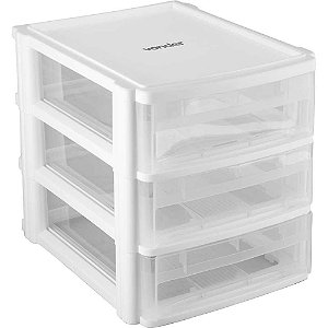 Organizador plástico com 3 gavetas OPV 0271 VONDER