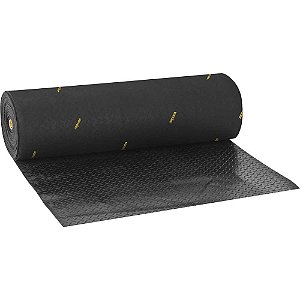 Piso de borracha antiderrapante tipo diamante 2,5mm preto VONDER - contém 1 rolo com 20m x 1m