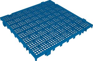 Piso plástico modular 500mm x 500mm azul 42525 PRESTO
