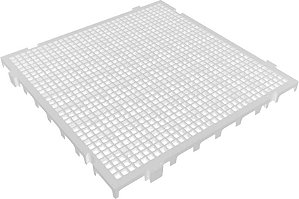 Piso plástico modular 500mm x 500mm branco 42527 PRESTO