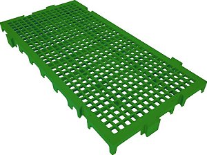 Piso plástico modular 250mm x 500mm verde 42532 PRESTO