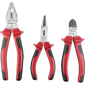 Jogo de alicates com 3 peças R28001004 GEDORE RED